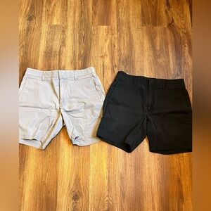 J. Crew Black and cream Flat Front Shorts Casual Style